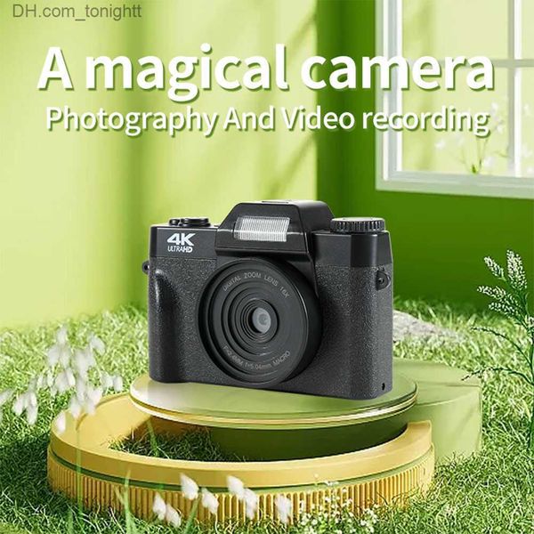 Videocámaras 4K HD Vlogging Cámara Auto Focus 48MP Grabación Anti-vibración Viaje Portátil Integrado 16X Zoom USB 2.0 Q230831