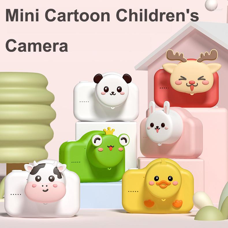 Kameralar A1 Mini Çocuk Karikatür Kamera Çift Dijital HD Noel Hediye Oyuncak