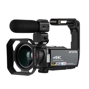 Caméscopes Caméscopes Caméra Vidéo 4K Professionnel pour Blogger Ordro AE8 IR Vision Nocturne WiFi Filmadora Full HD Appareils Photo Numériques YouTuber 230505