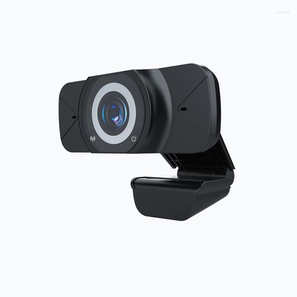 Videocámaras Cámara de computadora Usb2.0 Full Hd Webcam Lente de vidrio de alta definición Velocidad suave Clip de enfoque automático en PC Laptop 1080p