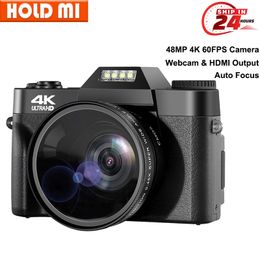 Caméscopes Appareil photo numérique 48MP 4K Vlogging pour YouTube 60FPS Auto Focus 16X Zoom Vidéo Caméscope Enregistrement 230830