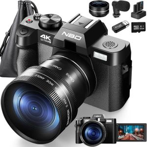 Caméscopes Appareil photo numérique GAnica pour la photographie et la vidéo 4K 48MP Vlogging avec écran rabattable à 180 ° Zoom 16X 231101