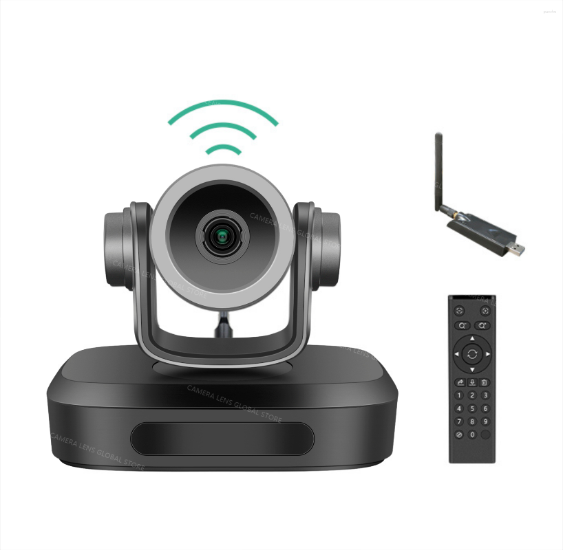 Camcorders GUCEE G07-3X 2.4G Wireless Video Conference HD Camera 3xOptional Zoom | HD 1080p | Ultrabredd 115 °