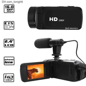 Caméscopes HD 1080P Caméra vidéo numérique Caméscope YouTube Vlogging Recorder avec microphone Objectif grand angle Photographie Q230831