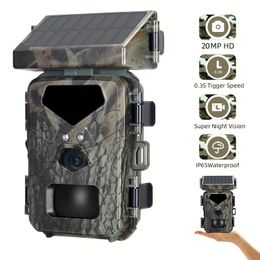 Camcorder LUOSI Solar Trail Kamera 20MP 1080P Jagd Spiel 90° Erkennungswinkel Bewegungssensor Nachtsicht IP65 Wasserdicht 231025