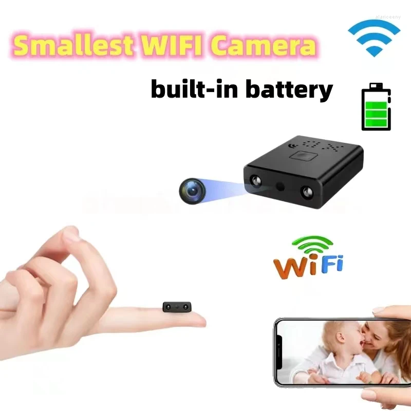 Kameralar Mini 1080p HD WiFi Kamera Dahili Pil Ir Night Vis Body Cam IP Uzaktan İzleme Görevli