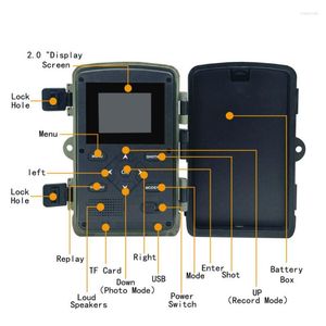 Caméscopes extérieur multifonction 1080p caméra de surveillance des animaux Pr3000 nuit Po chasse vidéo prise de piste 32mp