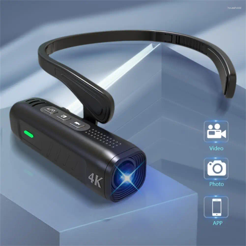 Camcorders T198 4K Hd Videocamera Wifi Op het hoofd gemonteerde camcorder 2200Mah Batterij Draagbaar Vloggen IP65 Waterdicht