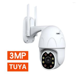 Caméscopes Tuya caméra de sécurité étanche Audio bidirectionnel 1080P 2MP CCTV détecteur de mouvement IR Vision nocturne pour intérieur extérieur