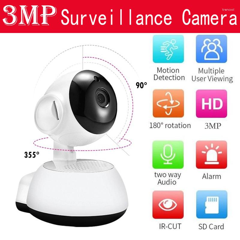 Filmadoras V380 3MP Wifi Câmera de Vigilância de Segurança Sem Fio HD 1080P IR Full Color Visão Noturna Rastreamento Automático Monitor de Bebê Câmeras de Vídeo