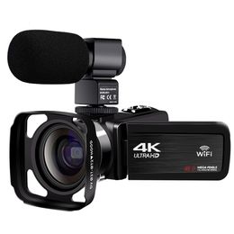 Camcorders Video Camcorder 4K 48mp 18x Digital Zoom Camera Ingebouwde vullicht touchscreen live streaming voor YouTube Vlog Recorder Webcam 230505