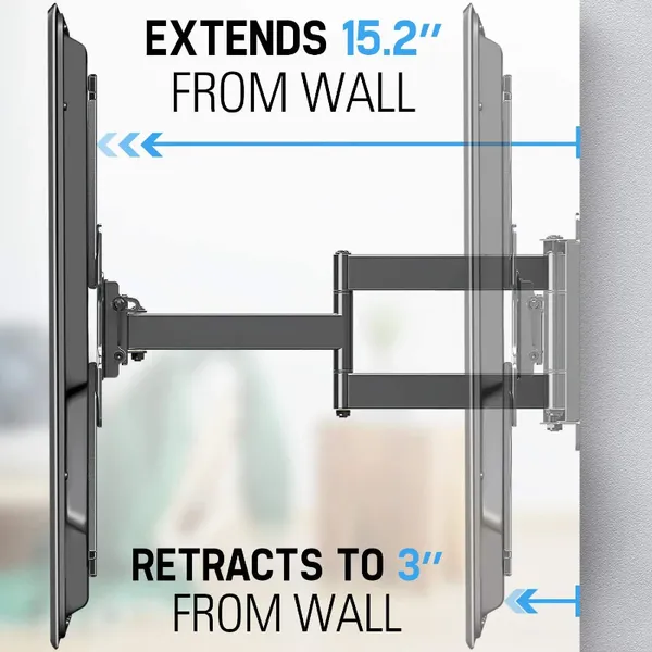 Videocámaras Soporte en T giratorio e inclinable para montaje en pared con brazo articulado Fabricado/Vendido