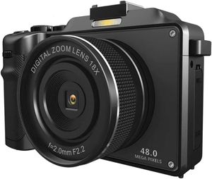 Caméscopes Grand Angle 48MP caméras numériques Po bricolage cadre avant arrière double objectif selfie caméscope pour pographie 18X 4K WIFI caméra vidéo 231006