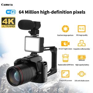 Caméscopes Caméra vidéo numérique HD WIFI 4K caméscope professionnel pour Streaming Vlog enregistreur 16X TimeLapse Webcam stabilisateur Cam 231006