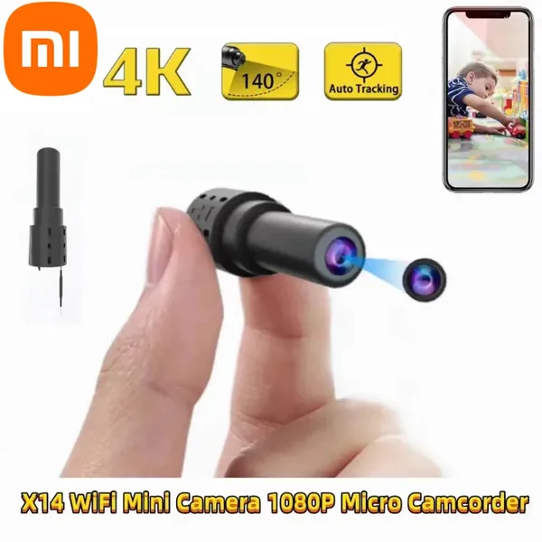 Caméscopes Xiaomi 4K HD 1080P Mini IP Cam X14 WiFi Vision Caméra Détection de mouvement à domicile Caméscope de sécurité Enregistreur vidéo Baby Monitor