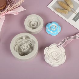 Camelia Rosa flor jabón vela molde silicona aromaterapia yeso epoxi molde hecho a mano decoración del hogar regalos