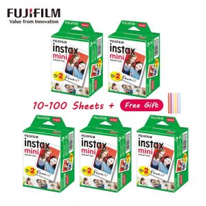 Camera 10/20/40/50/100/200 Sheets Fujifilm Instax Mini 11 12 9 7+ 90 3 inch White Edge Films Instant Mini Camera 25 Fotofaper Fuji