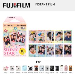 Camera 10 vellen Fujifilm Instax Mini 11 8 9 Film gekleurd sterren Fuji Instant fotopapier voor 70 7S 50S 90 25 Delen SP1 -camera