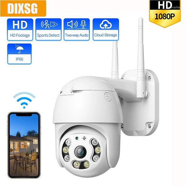 Caméra 1080P HD WiFi Outdoor AI Détection humaine Sécurité audio bidirectionnelle Caméra de surveillance à zoom numérique 8X