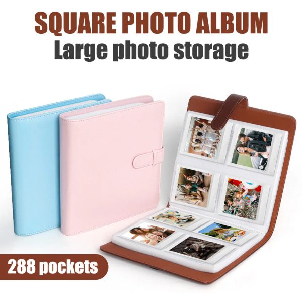 Cámara 288 POCKETS ALBUMA FOTOCO PARA INSTAX SQU1/SQ6/SQ10/SQ20/SQ40 Cámara Kodak Mini 3 Square, Mini Shot 3 Square Storage Clip de almacenamiento