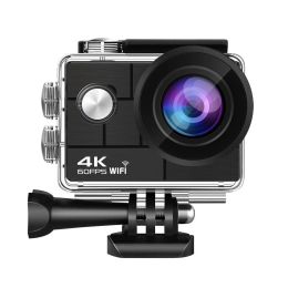 Caméra 4K 60fps Camerie d'action AntiShestake WiFi 1080p 24MP Full HD 2,0 pouces Écran IPS 170 ° grand angle sous-marin Sport Camera Sport