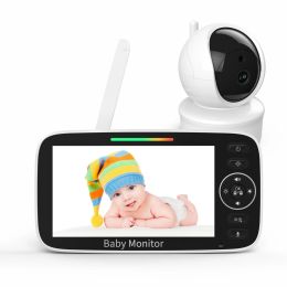 Camera 5 inch HD Baby Monitor met 30 uur batterij Pantiltzoom video babymonitor met camera en audio nacht visie, vox, 2way talk,