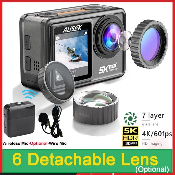 Camera Action Camera 5K30FPS 4K60FPS EIS 48MP Touch 2 
