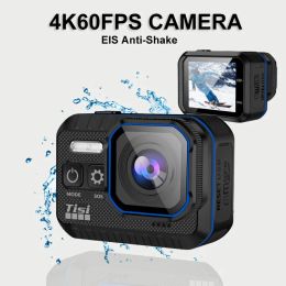 Action de caméra sous-marin Camerie 4k 60fps FPLAPIR MOTOCYLY BILLE CAMET CAM SPORT CAR DVR Drive Recorder avec télécommande Écran