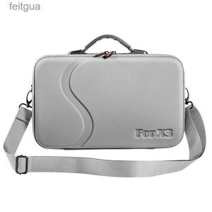 Accessoires de sac pour appareil photo, 1 pièce, étui de transport gris PU + Spandex pour Insta 360 X3, sac de rangement, sac à main d'action, boîte 360X3 YQ240204