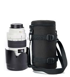 Accessoires de sacs d'appareil photo 11x25cm Case de sac de poche d'objectif pour 70-200 mm f / 2,8 Canon Nikon Tamron Sigma Camera Lens HKD230817