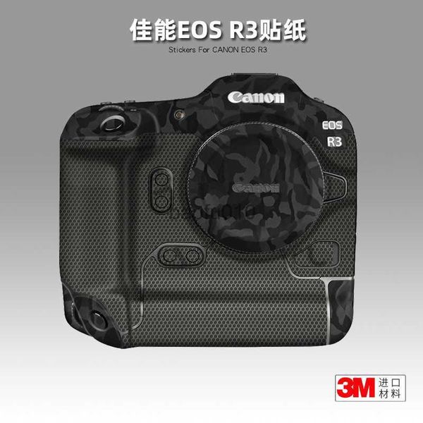 Accesorios de bolsas de cámara 3M Fibra de carbono Pegatina protectora de calcomanía entera para Canon EOS R3 Camera Campo Cubra de pelaje Cubierta anti-Scratch HKD230817