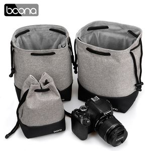 Accessoires de sac d'appareil photo BOONA sac d'objectif d'appareil photo étui pour Fuji DSLR accessoires de photographie sac à cordon universel 230818