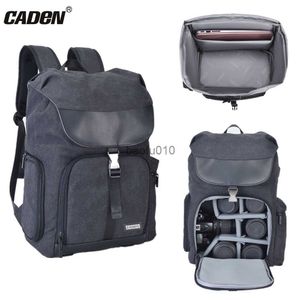 Accessoires de sacs d'appareil photo CADEN CAME PACACKS SACS DSLR ARRIPHÉE POUR NIKON CANON DSLR Tripod Tripod Photography Toile Caméra pour hommes HKD230817