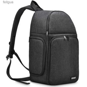 Accessoires de sac pour appareil photo Caden Sling Sac à bandoulière Cross Body Étui pour appareil photo numérique Étanche Coussin souple Hommes Femmes Petits sacs pour DSLR YQ240204