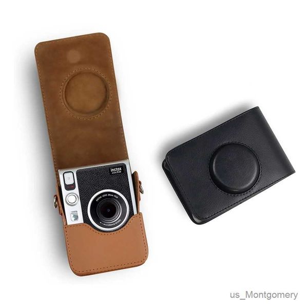 Sac de caméra Accessoires Sac photo pour Fujifilm Instax Mini EVO Film instantané Case Camera Pu Leather Soft Silicone Cover Sac avec bandoulière