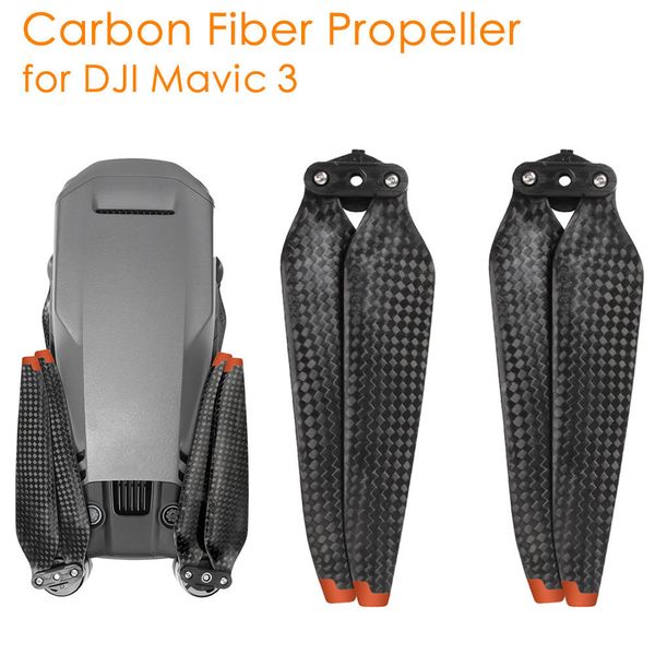 Accesorios de bolsas de cámara Fibra de carbono para DJI 3 Hélice clásica Duración duradera Ligera plegable Props de bajo ruido Accesorios 230816