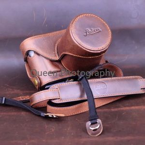 Accessoires de sac pour appareil photo Étui numérique en peau de vache pour Leica X Vario Mini M Typ113 peau complète du corps en cuir véritable précis 231007