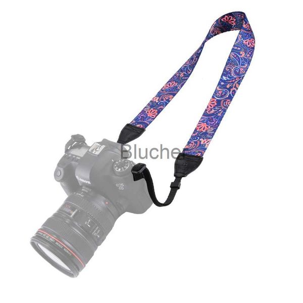 Accesorios para bolso de cámara Correa de cámara de estilo étnico Patrón de patio de algodón Correa de cuello DSLR Correa de mano para hombro para cámaras Canon SLR DSLR x0727