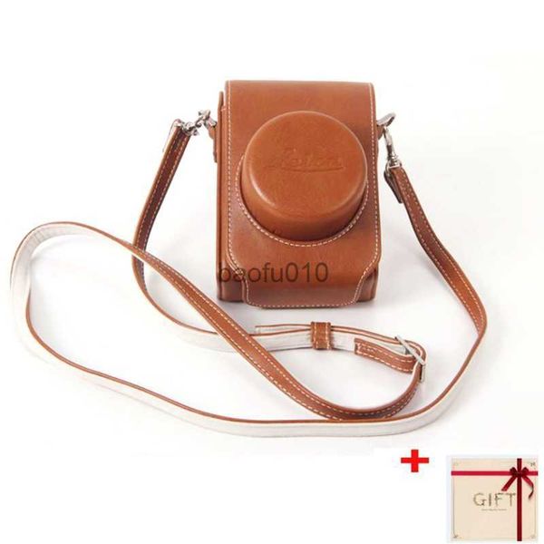 Accesorios de bolsas de cámara Case de cuero PU de alta calidad Tapa de cámara portátil para Leica D-Lux 7 D-Lux7 D-Lux6 D6 D-Lux5 con correa de hombro Pena limpia HKD230817