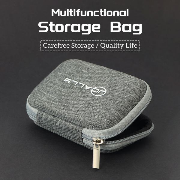 Accesorios para bolsa de cámara JCALLY Estuche para auriculares Bolsa de almacenamiento portátil multifuncional Cable de carga Llaves U-Disk Bolsa de transporte de nylon Monedero Caja de almacenamiento 230714