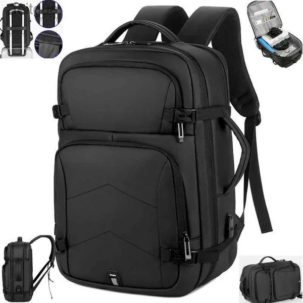 Accessoires de sac photo Grand sac à dos pour ordinateur portable 15,6 pouces hommes d'affaires ordinateur portable sac à dos sac étanche Pack USB charge voyage étudiant sacs à dos YQ240204