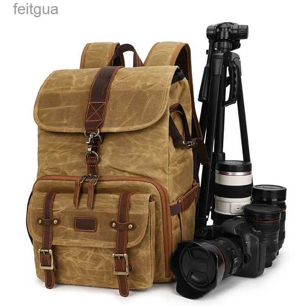 Accessoires de sac pour appareil photo, sac numérique SLR de grande capacité, sac à dos étanche et résistant à l'usure, organisateur en toile pour ordinateur portable YQ240204