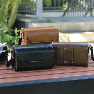 Accessoires de sacs d'appareil photo Couvercle de sac en cuir pour Nikon J1 Leica D-Lux Protective Shell Canon G5X Single épaule x100V HKD230817
