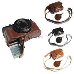 CAMERA BAG ACCESSOIRES LUXE CAMERA CASE PU LEDER TAG COVER VOOR CANON POWERSHOT G5X II G5XII G5X MARK II CAMERA SKIN MET STRAP MINI POUCH HKD230817