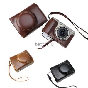 CAMERA TAG ACCESSOIRES LUXE PU LEDER CAMERA CASE TAS VOOR FUJIFILM XF10 FUJI X-F10 CAMERA COVERDE MET BRANK BLACK Coffee Brown HKD230817