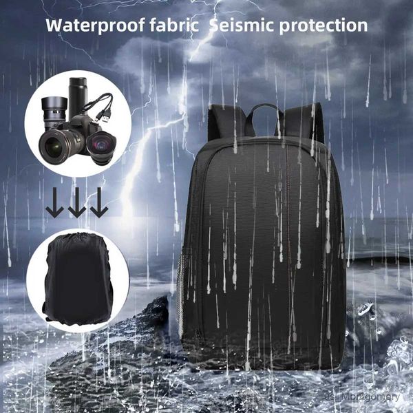 Accessoires de sacs d'appareil photo sac photo multifonctionnel Nikon Canon Digital Lens Photography Outdoor Backpack Lightweight Imperproof Fabric grande capacité