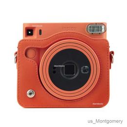 Sac de caméra accessoires PU en cuir caméra Bagure de boîtier pour Instax Square SQ1 Sac photo de grande capacité pour la caméra carrée SQ1