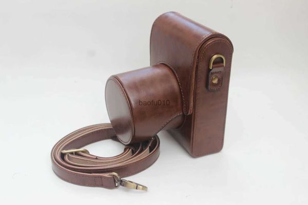 Accesorios de bolsas de cámara PU Camina de cuero Piel de bolsa impermeable para Leica Q Q2 Diseño de batería abierta HKD230817