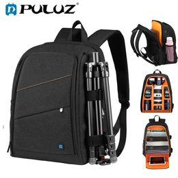 Accesorios para bolso de cámara PULUZ Exterior Portátil Impermeable A prueba de rasguños Hombros dobles Mochila Bolsa Digital DSLR Po Video mochila para computadora portátil 230206