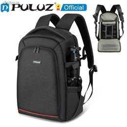 Accessoires de sac pour appareil photo PULUZ extérieur Portable étanche anti-rayures double épaules sac à dos poche PTZ stabilisateur caméras sac avec housse de pluie YQ240204